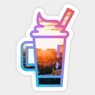 Coffee and sunsets Sticker